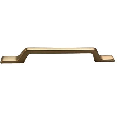 China Modern High End Cabinet Handle Kitchen Drawer Bedroom Wardrobe Handle Zinc Alloy Gold for sale