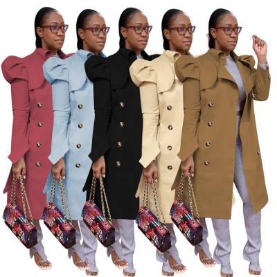 China 2022 Wholesale Hot Selling Amazon QUICK DRY Ladies Coat Outerwear Plain Color Spring Trendy Anorak Women Long Jacket for sale