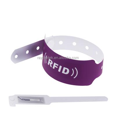 China Waterproof / Waterproof PVC 13.56MHz Paper HF RFID Wristband Wristband Tag For Sporting Event Or Other Entertainment Event Access Control for sale