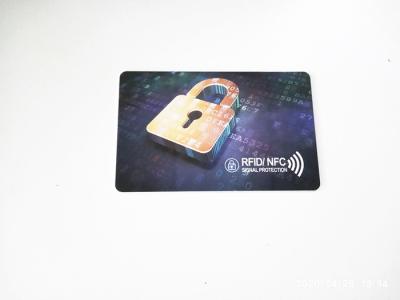 China Waterproof / Waterproof Credit Card Safe Protector 13.56Mhz RFID Blocking Card for sale