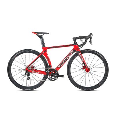 China TWITTER 24speed Carbon Fiber Road Bike 700C Cyclocross Disc Brake Road Bike 54cm For Men for sale