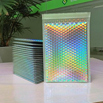 China NO Laser Film Bubble Bag Gift Wrap Flood Express Bubble Wrap Rainbow Film Colorful Spot C-005 for sale