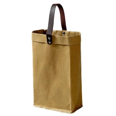 China Recyclable Washable Kraft Paper Bags Heavy Size Waterproof Kitchen Storage Bag E101 for sale