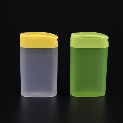 China Soft Recycled Flat Plastic Chewing Gum Materials Factory Direct Sale Containers 25ML Plastic Bottle Candy Box PG082 for sale