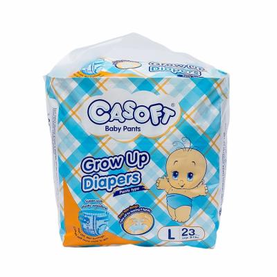 China Printed Disposable Baby Diapers Care Newborn Diaper Pants Custom Comfortable Baby Pull Up Diaper for sale