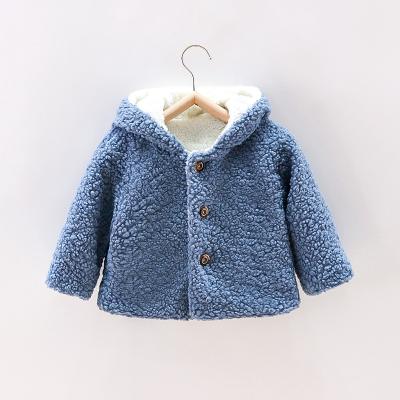 China Baby girl clothing 0-5 years old Rabbit lamb fur design coat lovely children's warm Kids Wear autumn and winter Wholesale for sale