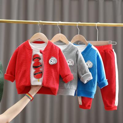 China Baby Clothes 0-6-year-old boy 3-piece suit leisure sports children wear spring and autumn girls for sale