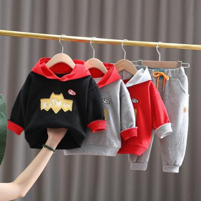 China Baby clothes 0-5-year-old boy 2-piece Bat Graffiti casual Hoodie long-sleeved trousers girls for sale