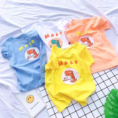 China Custom fashion Clothing Kids Tshirt Baby Boy casual Wear Clothes cute cartoon Children Summer cotton Wholesale for sale