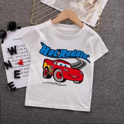 China Kids Clothing Vendors Baby girl Clothes T-shirts Racing car cartoon design For Children Baby Wear Summer cotton Wholesale for sale