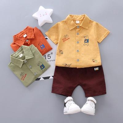 China 100%Cotton Kids Clothing Baby Boy Clothes Dress Vendors Sets Summer T-shirts +Pants Suits Wholesale for sale