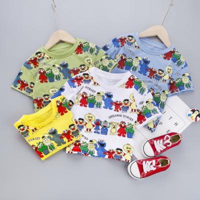 China 100%Cotton Baby Clothing Boy Clothes Summer Kids Wear Short Sleeve T-shirts Wholesale for sale