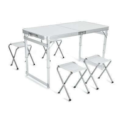 China Modern Portable Foldable Aluminum Outdoor Camping Table And Chair Set Picnic Barbecue Tables And Chairs for sale