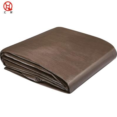 China Universal Double Faced 10*10ft 0.4mm Thickness Heavy Duty Brown Tarpaulin Cover for sale