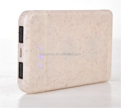 China New capacity mobile phone PLA material eco-friendly slim powerbank portable power banks for sale