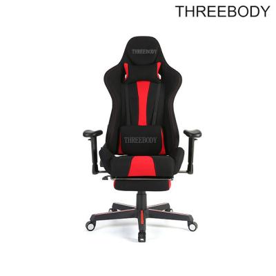 China Reclining breathable cushion chair with the footrest for gaming pc racing computer lounge for sale