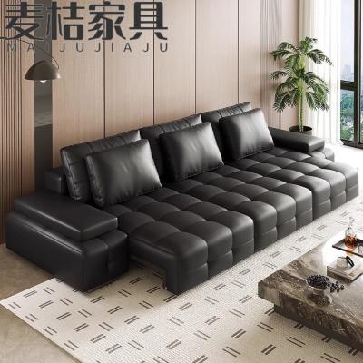 China Lawrence Multifunctional Intelligent Single And Multi-Person Adjustable L-Shaped Electric Leather  Sofa for sale