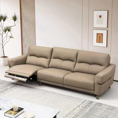 China Italian Style Minimalist Electric Functional Genuine Leather Sofa for sale