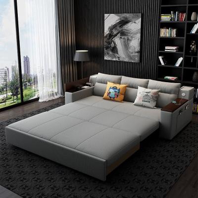 China Muebles Jieshun doble uso plegable multifuncional de tela doble sala de estar Sofá cama en venta