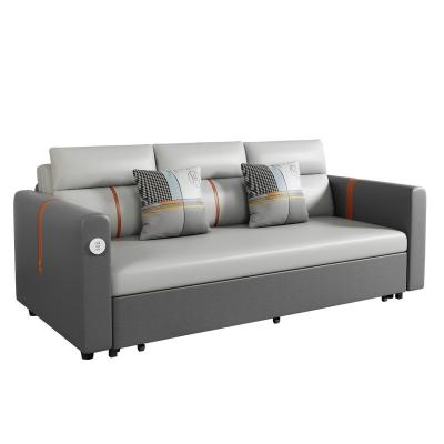 China Jieshun Meubels Dubbele woonkamer Multifunctioneel Opvouwbaar Stoffen Sofa Bed Te koop