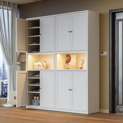 Chine Armoire de rangement de chaussures en acier résistant à la poussière à grande capacité à plusieurs couches pour l'entrée de la maison, la porte extérieure de la maison, l'allée de l'ascenseur à vendre