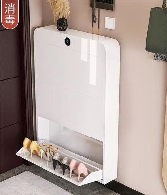 China 2024 New Disinfection Smart Sterilization Ultra-Thin 15cm wide Steel Shoe Storage Cabinet For Home Entrance, Aisle for sale