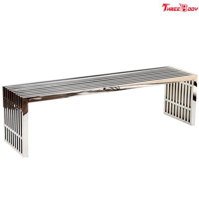 China Indoor Modern Bedroom Bench Seat , Stainless Steel Bedroom Furniture Bench for sale