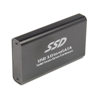 China mSATA SSD to USB3.0 External Drive Case Enclosure for Full Half-size mSATA SSD JMS567 UASP for sale