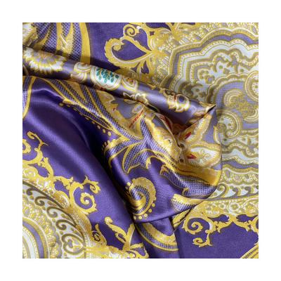 China 100% Polyester Satin Material QUICK DRY Custom Fabric, Custom Floral Printed Satin Fabric for sale