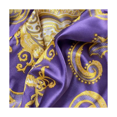 China Customized Embossed 100% Polyester Poly Satin Wholesale QUICK DRY Fabric For Wedding Dress for sale