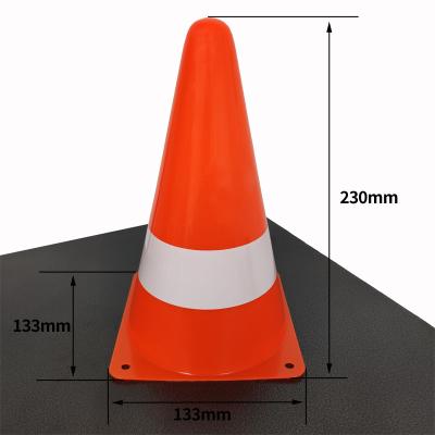 China Eco - Friendly Football Yellow Red Green Training Cones , Plastic Field Marker Cones Sport Training Cones for sale