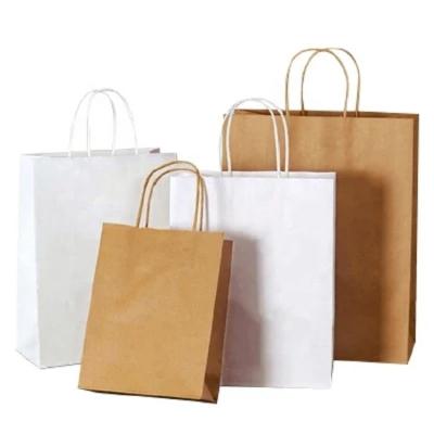 China Recyclable Custom High Quality Kraft Paper Shopping Bags for sale