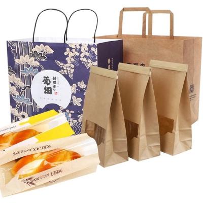 China Recyclable Custom High Quality Kraft Paper Bag With Window for sale