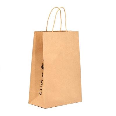 China Recyclable Custom High Quality Kraft Paper Shopping Bags for sale