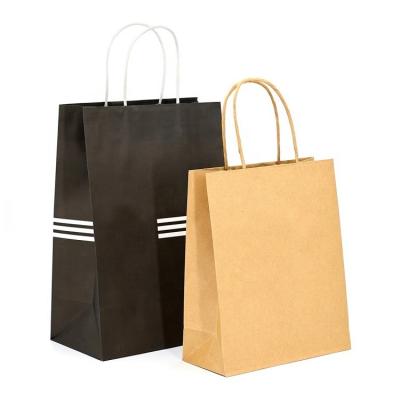 China Recyclable Custom High Quality Twist Kraft Paper Bags for sale