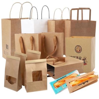 China Recyclable Custom High Quality Plain Kraft Paper Bags for sale