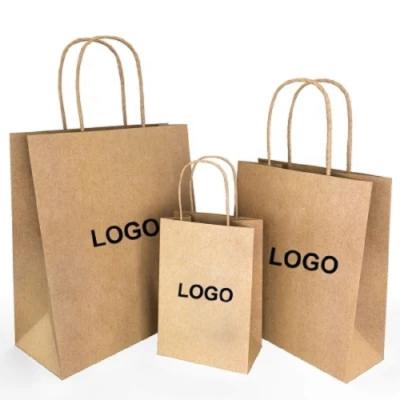 China Recyclable Custom High Quality Plain Kraft Paper Bags for sale