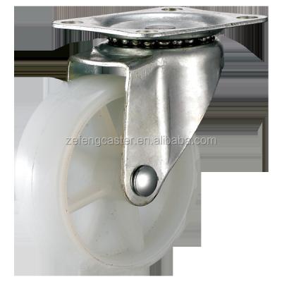 China Rigid Light Duty Swivel Plate Caster With Small Polypropylene Wheel for sale