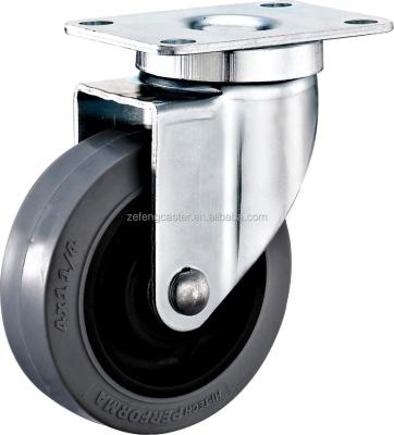 China Rigid Medium Duty Swivel Top Plate Caster With Anti-Static TPR Wheel for sale