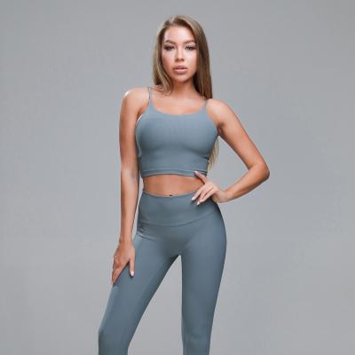 China New Style Design Fitness Yoga Suit Breathable Seamless Beautiful Women Gym High Impact Sports Skin Friendly Sportswear Women for sale