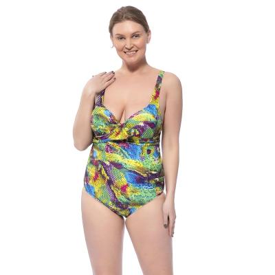 China Plus Size New Snake-print Full Size Bikini One Piece Covers A Fat Woman's Belly And Makes Her Look Slimmer for sale