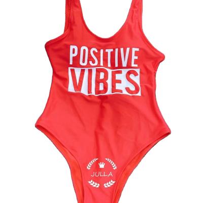 China New breathable sports and leisure one-piece swimsuit printed cover belly red slimming bikini for sale