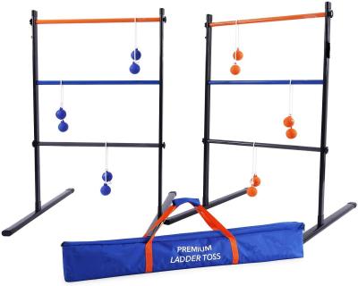 China JACO Metal Ladder Throw Toss Game Set for Kids, Adults, with 6 Bolo Ladder Rubber Throw for sale