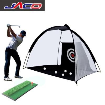 China Gold Driving Practice JACO Indoor And Outdoor Golf Practice Hitting Net Portable Golf Net Supplies for sale