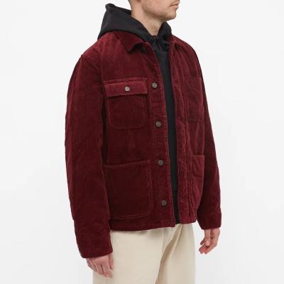 China High Quality OEM Logo Men's Plus Size Jacket Coat Corduroy Bomber Jacket Coat Custom Made Viable For Men for sale