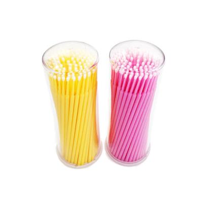 China Factory Price M/Fine Size Dental Disposable Medical Grade Medical Cotton Regional Tip Dental Micro Brush Plastic Applicators for sale