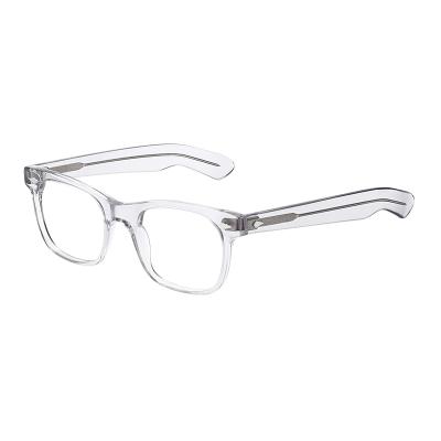 China Unisex Classic Transparent Thick Frame Acetate Blue Light Blocking Glass Men Adjust Anti Ray Eyeglasses Computer Women Glasses blue for sale