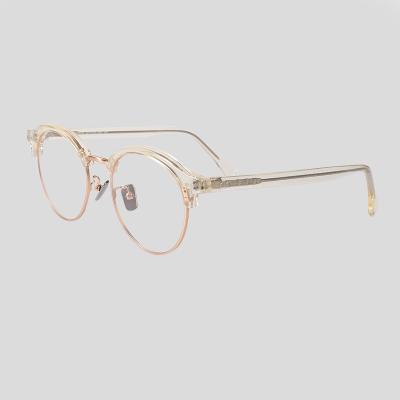 China High quality acetate metal retro glass transparent frame for sale