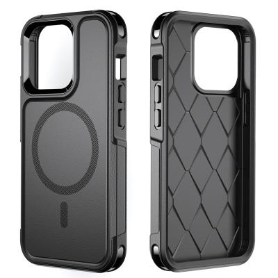 China High Quality Shockproof PC 360 TPU Protect Back Cover Shockproof Case Phone Magnetic Magnet Case For iphone 13 pro for sale