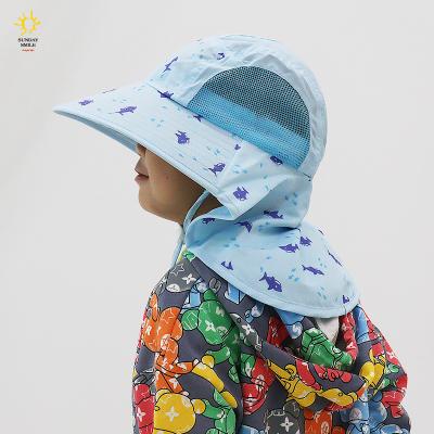 China Character Character Personalized Trendy Designer Unisex Boy and Girl Fisherman Cap 100% Custom Logo Printed Toddler Kids Baby Cotton Bucket Hats for sale